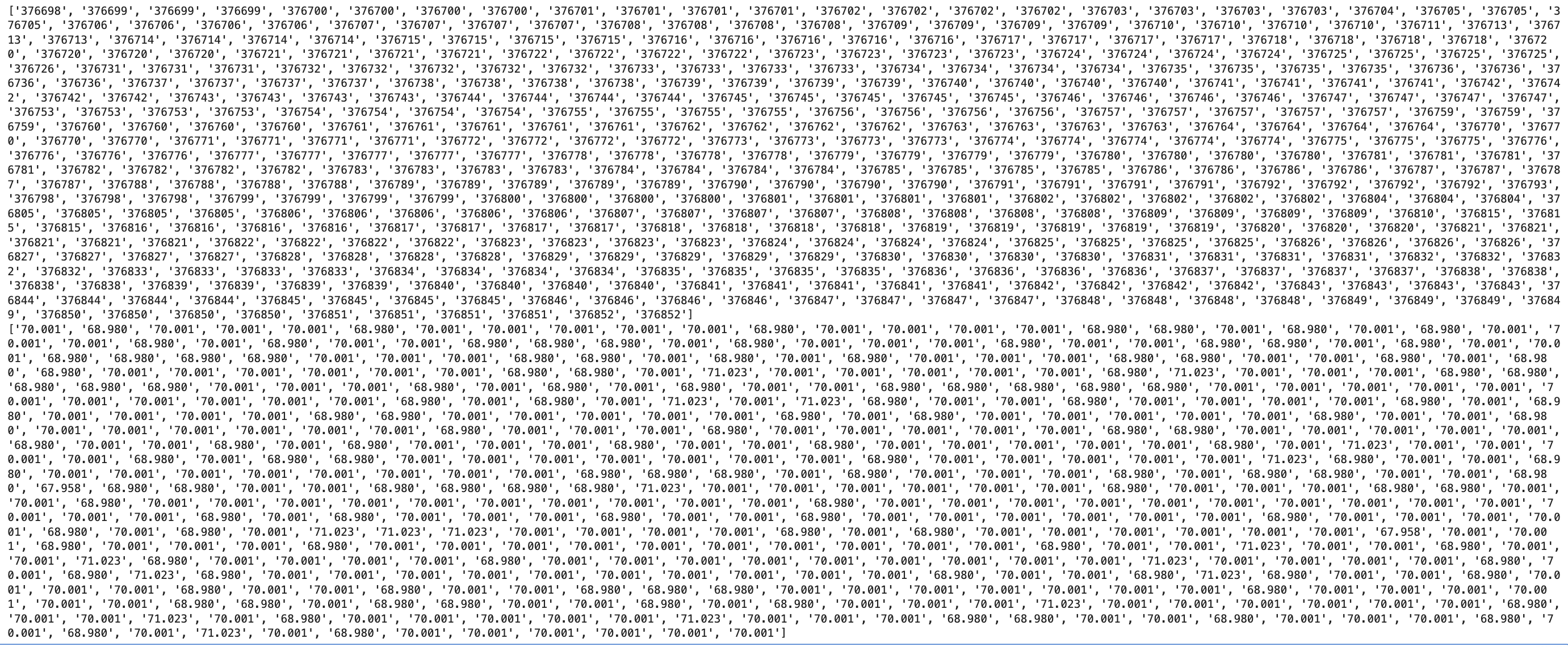 GET_TEMP_READINGS output