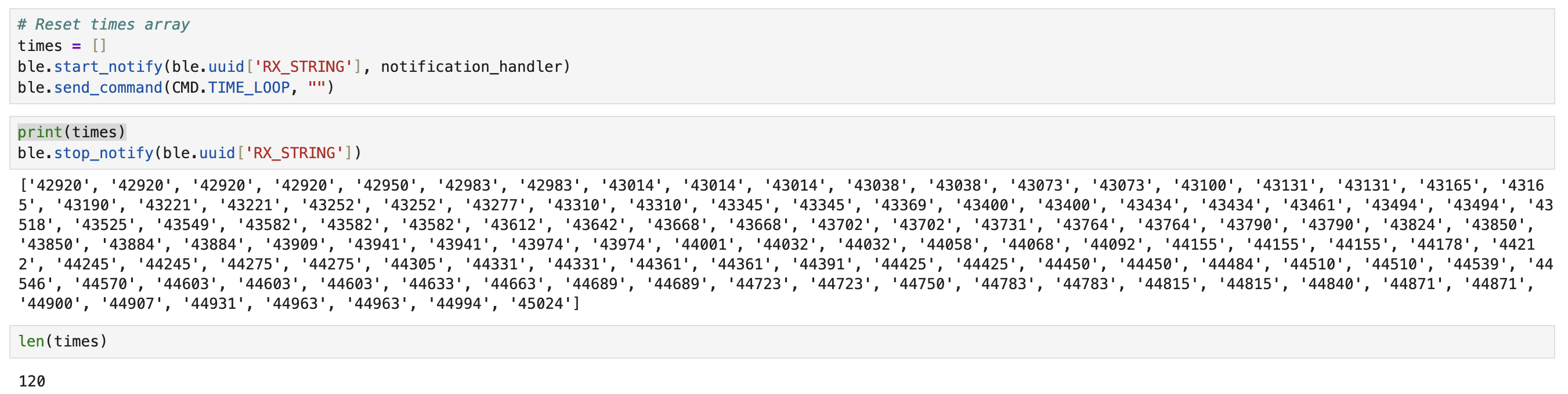TIME_LOOP Python results