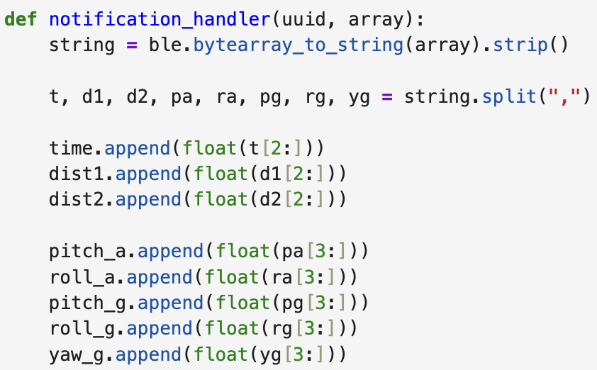 Python notification handler snippet