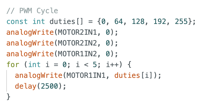 AnalogWrite PWM example code