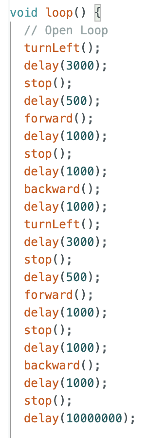 Open loop main routine
