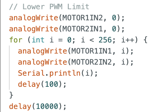 PWM calibration script